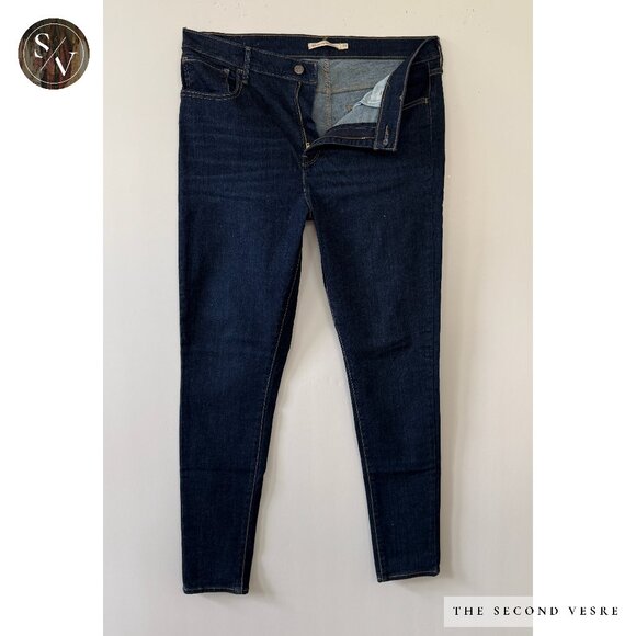 Levi's - 720 - High Rise Super Skinny - Dark Wash Stretch Denim Jeans - Size 3 - Picture 1 of 4